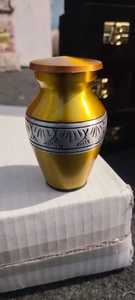 อลูมิเนียมเพชรตัดใบสีขาวที่ระลึกงานศพโกศอุปกรณ์งานศพ Brassworld อินเดีย - Product Image 4
