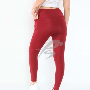 Leggings de sport longs pour femmes, en spandex/polyester 220g, taille haute, extensibles, pour la course à pied, le fitness et le yoga - Product Image 3
