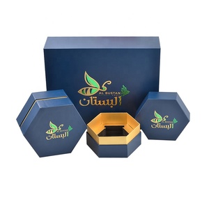 Tùy Chỉnh Hình Lục Giác Hình Dạng Mật Ong Thủy Tinh Jar Bao Bì Hộp Vuông Từ Mật Ong Chai Bao Bì - Product Image 1