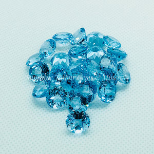 Topacio azul cielo Natural corte brillante redondo de 9mm precio de fábrica al por mayor piedras preciosas sueltas facetadas de alta calidad por quilate - Product Image 6