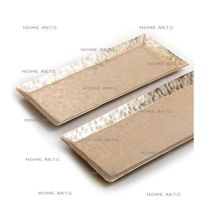 Juego de Bandejas para Servir Alimentos de Aluminio de Diseño Simple, Dos Tamaños Diferentes, Bandeja para Servir Frutas para Uso en la Cocina - Product Image 5