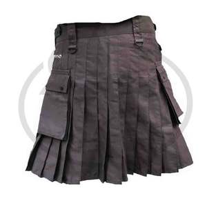 Falda de cuero estilo Kilt, de uso Regular, escocesa, negra - Product Image 6