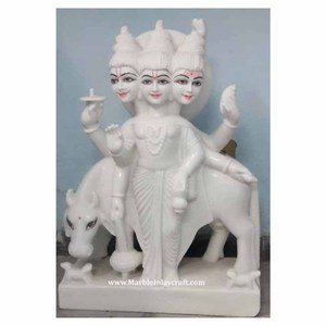 Estatua de pie de mármol blanco puro, dattreya - Product Image 1