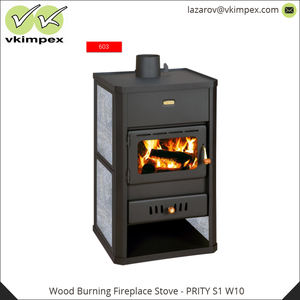 Cheminée à bois sur pied de 85 kg, poêle à haute efficacité, dimensions 490x460x830mm - Product Image 2