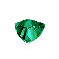 鮮やかなグリーントリリオンカットルーズモアッサナイトエクセレントカットラボ作成ダイヤモンド