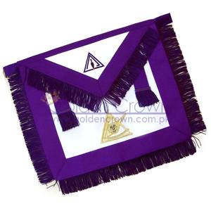 Maçonnique passé trois fois illustre maître PTIM tablier brodé à la main | Fournisseur de tablier maçonnique Regalia - Product Image 1