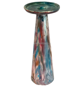 โลหะเหล็กเทียนที่มีสีสันกรวยเทียนผู้ถือตารางการออกแบบโลหะเทียนเสาสำหรับตกแต่งบ้านสวนใช้ - Product Image 2