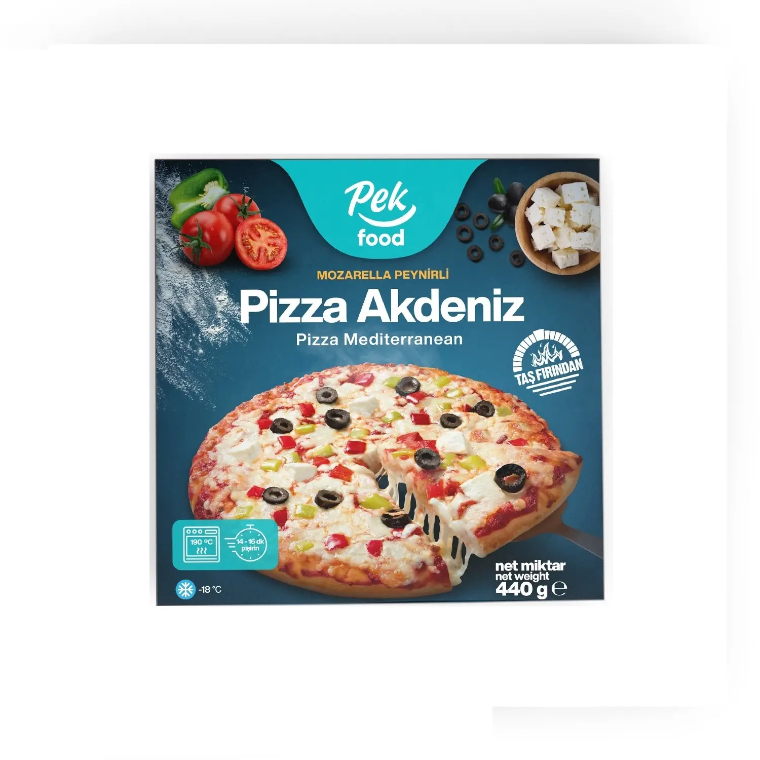 Mediterranean Pizza Box Ready Frozen Baked Pizza Vacuum Bag Frozen Pizza For Restaurants And Shops