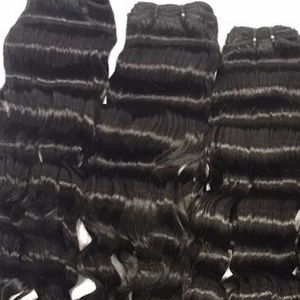 Raw Deep Wave 100% Extensiones de cabello indio natural Remy sin procesar Negro natural 10-30 pulgadas 100 gramos Entrega de DHL Doble - Product Image 3