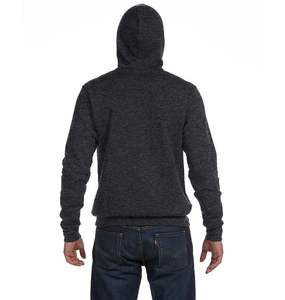 เสื้อฮู้ดขนแกะแบบสวมหัวมีซิปเต็มตัวมีฮู้ดแบบสวมหัวผ้าแคนวาสสีน้ำหนักเบา - Product Image 3