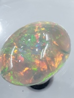Cabujón de Ópalo Etíope Extra Grande, Corte Ovalado, Gema Multicolor, Gemas Sueltas, Calidad AAA++++, Certificado por Terceros