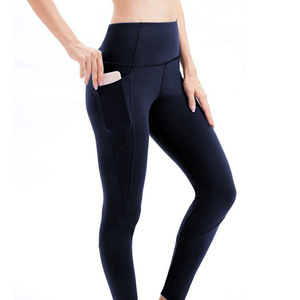 Leggings de sport taille mi-haute personnalisables pour femmes avec poche cargo respirante, antibactériens et résistants aux déchirures, style décontracté - Product Image 4