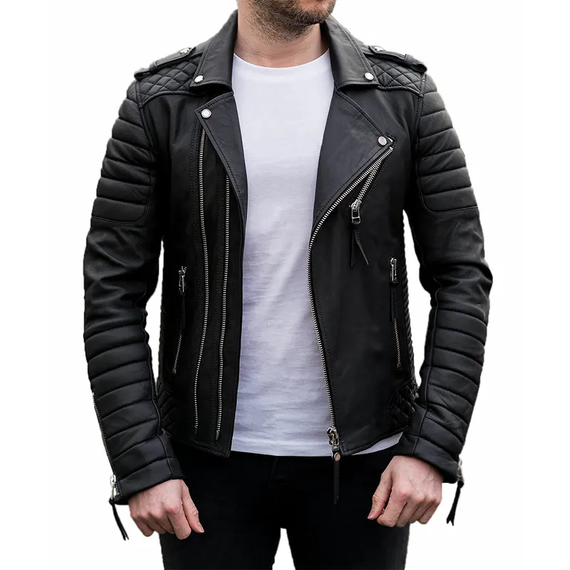 Top Quality Fashion Men black Genuine Lamb Leather Jacket Leather jackets Warm Heated Jackets For Men Women OEM Pk
