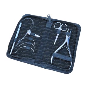 Outils d'extensions de cheveux, vente en gros, usine OEM, fonctionne parfaitement, méthode d'extension attachée à la main, Kit d'outils d'extensions de cheveux - Product Image 3