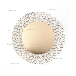 Assiette de présentation en métal et cristal de qualité supérieure, forme ronde, sous-assiette, assiette de présentation pour hôtel, restaurant - Product Image 1