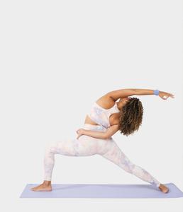 Sujetador de espalda cruzada con estampado por sublimación para mujer, de cintura alta legging, conjunto de yoga con impresión personalizada y diseño a precio de fábrica - Product Image 6