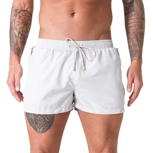 2020 roupa de banho popular masculina de alta qualidade, curta, com bolsos em ambos os lados, oem, impressão de logotipo