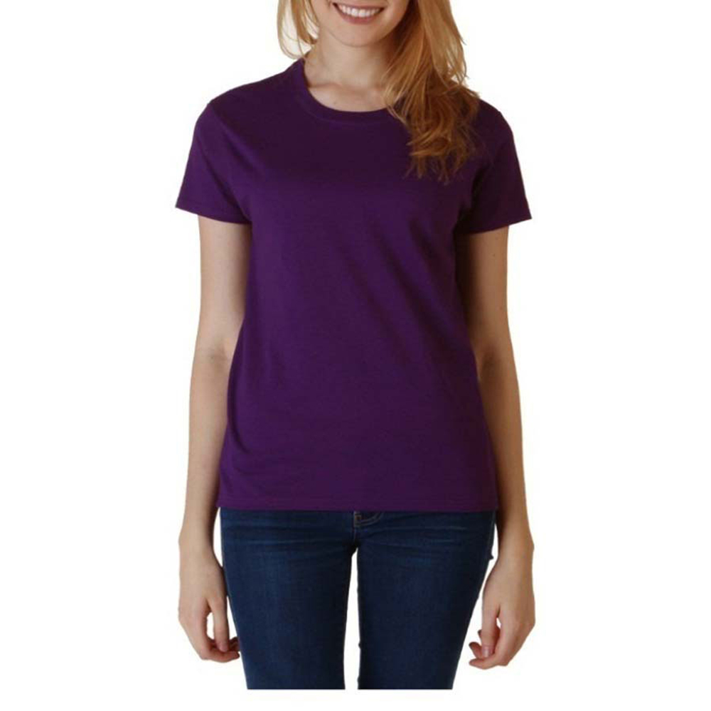 Custom Logo Plus Size Summer Women's Cotton Spandex Casual T-Shirt OEM/ODM Short Sleeve Tops for Ladies Wholesale Factory Price