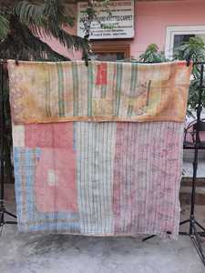 New Arrival Vintage Kantha <b>Throw</b> With Handmade Embroidery & Patch Work Design Gudari Home Bedding & Garments Redesign Durries - Product Image 2