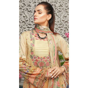 Robe pakistanaise 3 pièces Salwar Kameez pour femmes, à prix réduit, vêtements musulmans traditionnels pour les 4 saisons. - Product Image 4