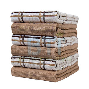 100% Cotton Yarn-Dyed Multi-Stripe <b>Bath</b> and Kitchen <b>Towel</b> Set Quick-Dry & Antimicrobial Terry <b>Towel</b> with Custom Packing Options - Product Image 3