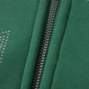 เสื้อฮู้ดพลอยเทียมมีซิปสีพื้นพิมพ์โลโก้,เสื้อฮู้ดผู้ชาย - Product Image 5
