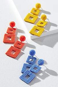 Pendientes de cuentas de alta calidad de último diseño 2025, accesorios de moda perfectos para fiestas y noches - Product Image 3