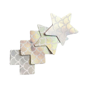 Sexy 1 paio di copri capezzolo di <span class=keywords><strong>colore</strong></span> misto lucidi forma a scaglie di pesce adesivi autoadesivi monouso petali di petto capezzolo pasticcini - Product Image 4