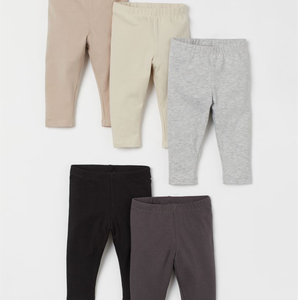 Pantalons bébés en coton, taille haute, protection du ventre, pour hommes et femmes, longs jeans, leggings pour nouveau-né, peut être ouverts - Product Image 3