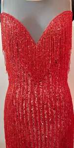 เดรสมินิคันคลับสำหรับผู้หญิงที่สง่างามปักด้วยลูกปัดเลื่อมลายคอเสื้อมีลวดลายสวยงามสไตล์ตรงๆเป็นธรรมชาติ - Product Image 3