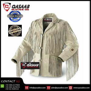 Genuine <b>Suede</b> Leather <b>Fringe</b> Men Western <b>Jacket</b> and Coats Fringed-Beaded Cowboy Westerns-Styles Embroidered-<b>Jackets</b> - Product Image 4