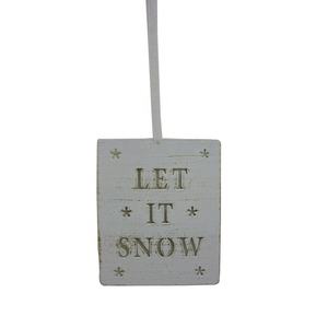 Adorno colgante de Metal blanco hecho a mano, decoración navideña personalizada - Product Image 1