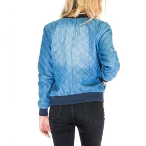 Blouson bombardier matelassé hydrofuge durable pour femmes revêtement en polyuréthane respirant avec col en tricot côtelé manchette taille pour adultes - Product Image 6