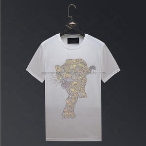 En gros pas cher prix homme coupe slim couleur pleine crânes hotfix transfert d'été surdimensionné imprimé de transfert de chaleur de vêtements de football - Product Image 2