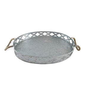 Ancienne ferme hexagone pouf plateau de service taille personnalisée bois acier acier inoxydable fer avec conception hexagonale - Product Image 3