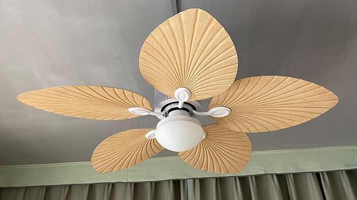 tropical retro decorative fancy fan ceilling 5 abs palm leaf