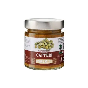 Made In Italy Ready To Eat Food Top Quality Salty Cream 190 G Glass Jar Capers Pesto For Seasoning