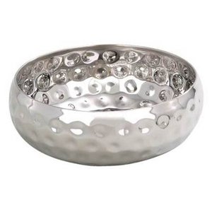 Bol de pédicure en acier inoxydable martelé en argent fait à la main accessoire de spa de thérapie pour les soins des pieds soins personnels fabriqué en Inde - Product Image 1
