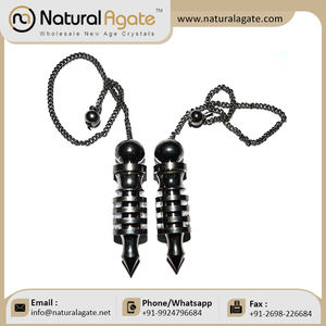 Péndulos Isis de latón plateado, 3 placas, fabricación de la India - Product Image 6