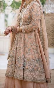 ATIYA LIBAS Elegant Flared <b>Top</b> <b>Linen</b> Lehenga Dress with Glass Beads and Stone Sequin Work for Wedding/Party Wear - Product Image 2
