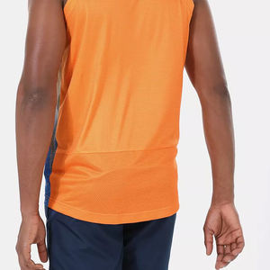 เสื้อกล้ามถักรัดรูปสำหรับผู้ชายแห้งเร็วเป็นมิตรกับสิ่งแวดล้อมเสื้อกล้ามวิ่งออกกำลังกายในยิมออกแบบได้ตามต้องการ - Product Image 4