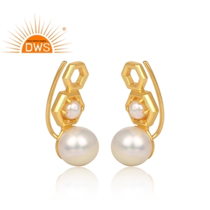 ธรรมชาติมุกหินสตั๊ดต่างหูสเตอร์ลิงต่างหูสตั๊ดเครื่องประดับผู้ผลิต - Product Image 2