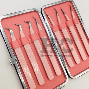 แหนบขนตาปลอมแบบกำหนดเองอย่างยั่งยืนแหนบต่อขนตาปลอมฉลากส่วนตัวทำจากสเตนเลส - Product Image 5