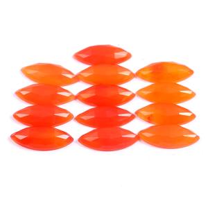 คาร์เนเลียนโรสคัทธรรมชาติพลอยมาร์คีส์เจียระไนแบบหลวมขนาด22X9มม. สำหรับทำเครื่องประดับ - Product Image 2