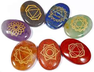 Haute qualité 7 chakra ensemble guérison ovale forme 7 chakra pierre ensemble chakras reiki ensemble pierres précieuses cristal de guérison naturel en gros - Product Image 2