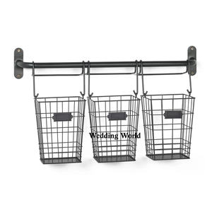 Panier en métal de forme rectangulaire panier en gros fait à la main de haute qualité classique élégant panier de table fantaisie nouveau panier en métal - Product Image 5