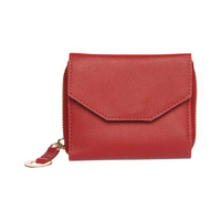 Dompet Wanita Kulit Asli Tipis Mewah dengan Logo Kustom, Resleting RFID, dan Harga Terbaik