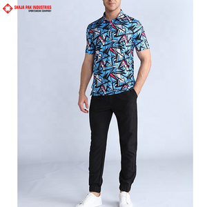 OEM profesional de manga corta de golf de los hombres para la camisa de alta calidad de 3 botones patrón sólido Jersey 100% poliéster de secado rápido Shaja - Product Image 5