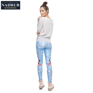 Printemps Style Chasse Festival Leggings Femmes Groupe de Recherche Arbre Feuilles Impression Leggings Taille Haute Pantalon - Product Image 5