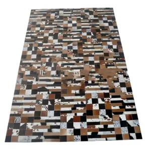 יצואן שטיח עור פרה מחיר זול שטיח שטיח עור שטיח דמקה מותאם אישית שטיח רקום עור טורקי למכירה בטוב ביותר